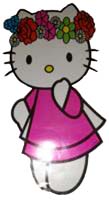 Hello kitty couronne de fleur
