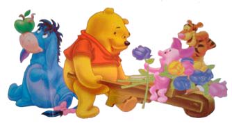 Winnie sortis au jardin