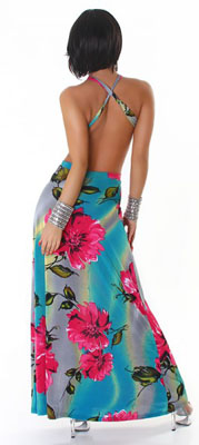 Robe longue haut croisé