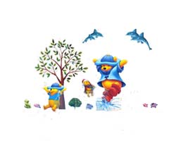 Winnie et la flaque d'eau
